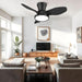 Quiet Ceiling Fan with LED Light DC Motor 32 Inch Large Air Volume Remote Control for Kitchen Bedroom Dining Room Patio