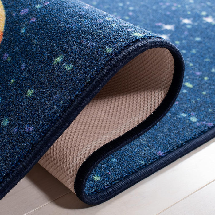 Durable Washable Rug Playhouse Collection Navy Gold