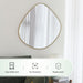 Asymmetrical Wall Mirror Matel Gold Framed Wall Mirror for Living Room Bedroom Bathroom Entryway Wall Decor 28.2" L X 27.8" W Ele-003Gold