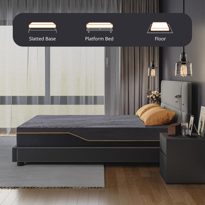 14 Inch King Size Memory Foam Mattress in a Box, Copper-Infused Aerofusion Foam & Cooling Fabric Cover, Firm King Mattress, Fiberglass-Free, Certipur-Us Certified, 76”X80”X14”