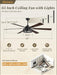 65 Inch Ceiling Fan with Lights, Farmhouse Caged Ceiling Fans with Remote, Black Industrial Ceiling Fans with Quiet Reversible DC Motor, Large Ceiling Fan for Living Room, Bedroom