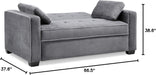 Ainsley Loveseat with Pull Out Sleeper Microfiber Charcoal Full