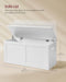 Storage Chest, Storage Trunk with 2 Safety Hinges, Storage Bench, Shoe Bench, Farmhouse Style, 15.7 X 39.4 X 18.3 Inches, for Entryway, Bedroom, Living Room, Cloud White ULSB164W01