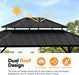 12x14 Foot Gazebo With Weatherproof Aluminum Hardtop