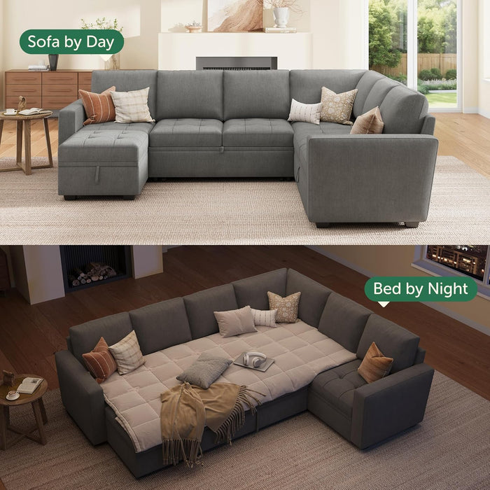 Modular Sectional Sofa Bed With Generous Understorage
