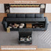 Dark Gray L-Shaped Sectional Couch with Storage