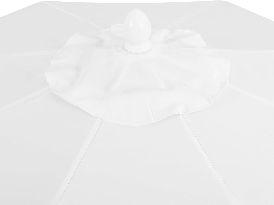 Tracy 9' Scalloped Market Patio Umbrella, White