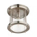 Melrose Park 8 In. 1-Light Brushed Nickel Flush Mount