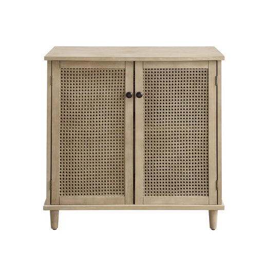 Calzada 31.5'' Tall 2 - Rattan Wicker Door Storage Accent Cabinet with Solid Wood Legs