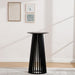 Modern Pub Table round Bar Height Cocktail Table Wood Window Table 24-Inch Top, 43.5-Inch Height, Black