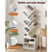 6 Tier Tree Bookshelf, Tall Bookcase with Storage Cabinet, Modern Narrow Bookshelves Organizer, Floor Standing Book Shelf for Bedroom/Living Room/Home Office/Corner, White