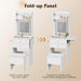 Small White Vanity Desk With Lighted Mirror Integrated