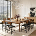 7-Piece 2-Way Extendable Dining Table Set for 4-10, Walnut