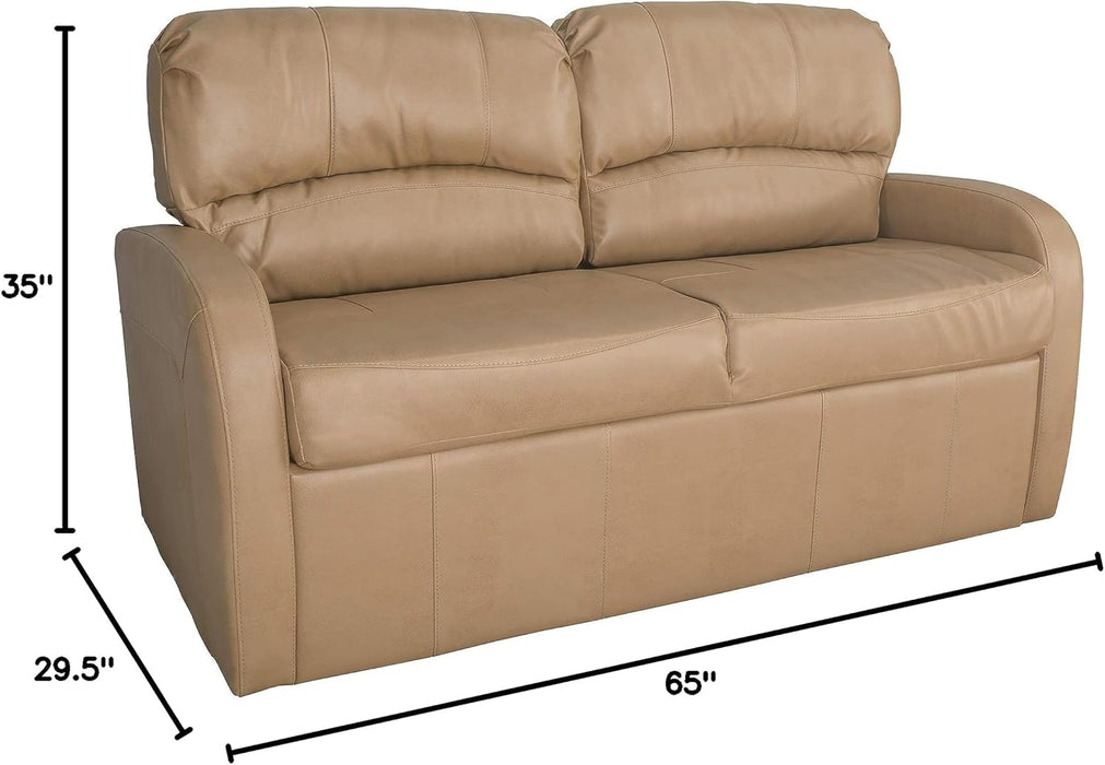 65InchJackKnifeRVSleeperSofaToffeeLeatherPUProPlus