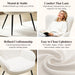 Beige Sherpa Upholstered Accent Chair Curved Backrest