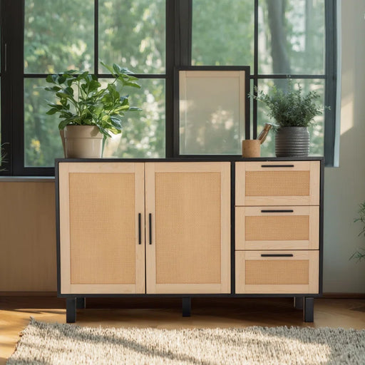 2-Door Accent Cabinet with 3 Drawers