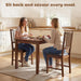 Wooden Dining Chairs Set of 2 with Slat Back, Farmhouse, Walnut