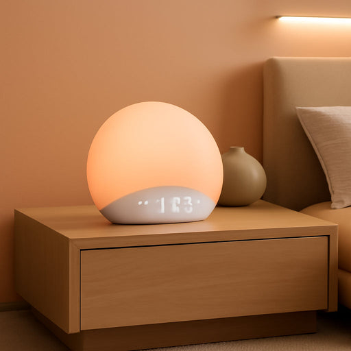 Sound Machine Sunrise Alarm Clock with Night Light, 26 Nature Inspired Sleep Sounds, 0-100% Dimmable Clock, Sunrise Lamp, Wake up Light, Brown/Pink/White Noise Machine for Babys, Adults, Kids