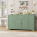 Green Industrial Buffet Cabinet With Adjustable Shelves