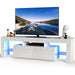 Modern LED TV Stand with RGB Lights and Storage