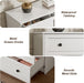 55In White 8 Drawer Double Dresser for Bedroom,Large Wood Storage Chest