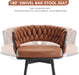 BV Bar Height Bar Stools Set of 2, 30 Inch Seat Height Bar Stools, 180° Swivel Barstools with Woven Back and Footrest, Suede Fabric Counter Stools for Kitchen Island, Bar Pub