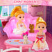 Dolls House for Girls Toys, 4 Stories 10 Rooms Dollshouse with 2 Princesses Slide Accessories, Playset for Toddler Playhouse Gift for for 3 4 5 6 7 8+ Year Old Girls Toys