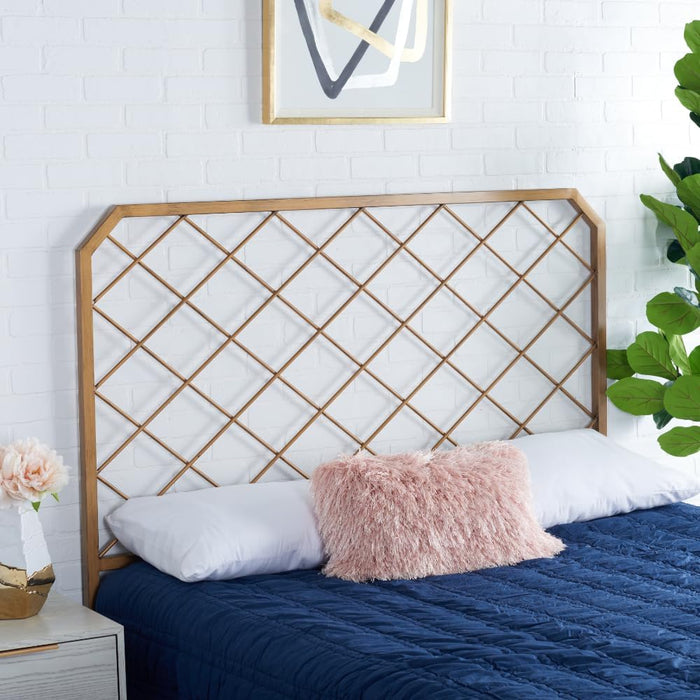 Stitch Headboard, Queen, Antique Gold