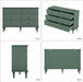 Dresser for Bedroom with 6 Drawers, 47" Vintage Chest of Drawers