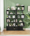 6-Tier Tall Bookshelf with Drawers, Black
