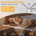 Premium Ergonomic 72inch Brushed Nickel Ceiling Fan