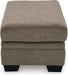 Stonemeade Contemporary Upholstered Rectangular Ottoman, Dark Brown