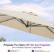 Patio Umbrella with Base 9' X 11.5' 360° Rotation Control Beige