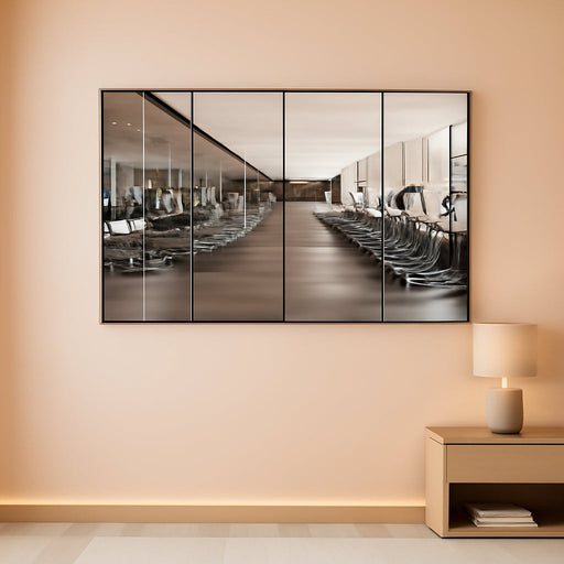 Home Gym Mirror Tiles 11'' X 11'' X 8PCS Full Body Mirror Full Length & Wall Mounted Mirrors Decorative for Home Gym, Door, Bedroom & Bathroom