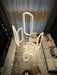 Contemporary Chrome LED Chandelier Dimmable Six Rings
