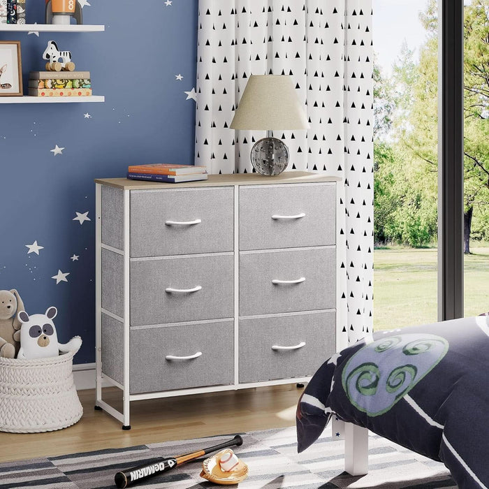 grey upholstered dresser Isabella Grey Upholstered Dresser w/ LED