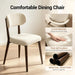 43.3" round Dining Table Set for 4 with Curved Solid Wood Frame