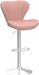 Ellston Velvet Adjustable Swivel Barstools in Pink, Set of 2