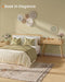 Vanity Desk with Mirror and Lights, Boho Makeup Vanity Table with 3 Rattan-Look Drawers, Dimmable Touch Control Light with 3 Color Temperatures, for Bedroom, Oak Beige