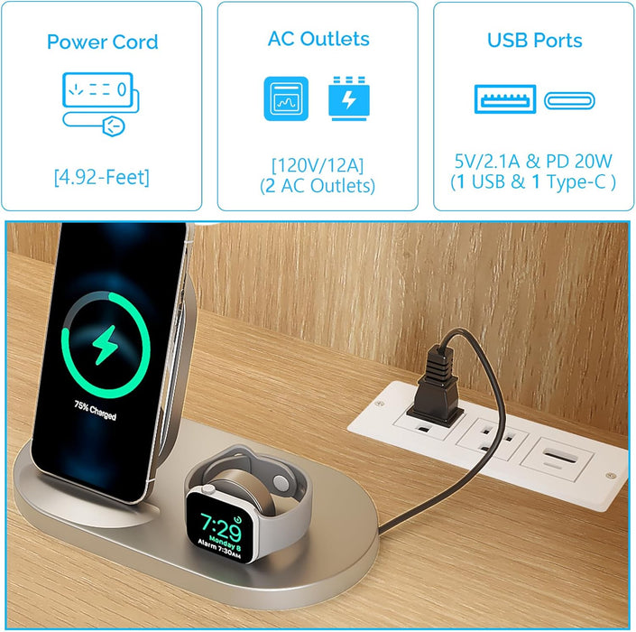 Fluted Makeup Vanity Desk with Mirror & Lights & Power Outlet, Small Vanity Table W/ 7 Drawers & 4 Storage Shelves,Oak Modern Dressing Table Set Charging Station for Bedroom