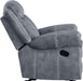 Gray Velvet Recliner Loveseat with USB