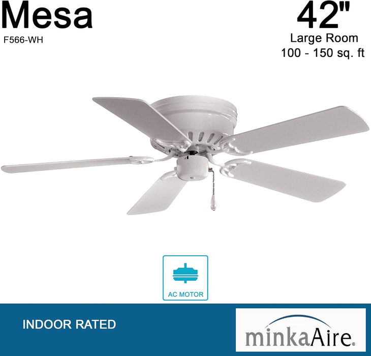 F566-WH Mesa 42" Ceiling Fan, White