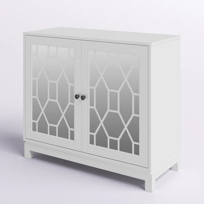 Alayna Accent Cabinet with USB Charging Ports and Mirrored Doors