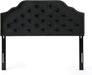 Silas Velvet Headboard, Queen / Full, Black / Black