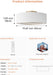 Low Profile Ceiling Fans with Lights, 20" Flush Mount Ceiling Fan with Light, Boho Bladeless with 6 Speeds, Rattan Remote Control for Bedroom, Nursery, Living Room
