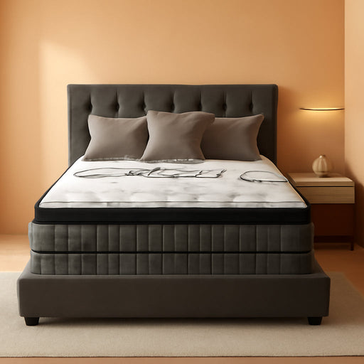 Queen Mattress 12 Inch Hybrid Mattresses Euro Top Medium Firm for Back & Lumbar Support, 365 Night Trial, Individual Pocket Spring Bed for Motion Isolation & Pressure Relief (12 Inch, Queen)