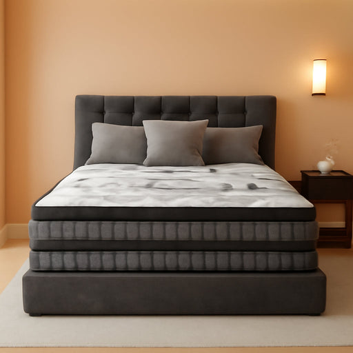 Queen Mattress 12 Inch Hybrid Mattresses Euro Top Medium Firm for Back & Lumbar Support, 365 Night Trial, Individual Pocket Spring Bed for Motion Isolation & Pressure Relief (12 Inch, Queen)