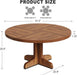 47" round Dining Table for 4, Farmhouse Kitchen Table, Walnut | Circle Dining Room Table Dinner Table, Kitchen Dining Room Furniture (Table Only)