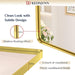 30 X 36 Inch Brushed Gold Bathroom Vanity Mirror, Aluminum Frame