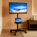 Mobile TV Cart for 23-60 Inch LCD LED Flat Panel Curved Screen Tvs up to 88 Lbs, Height Adjustable Shelf Rolling Floor Stand with Wheels as a Movable Portable Stand, Max VESA 400X400Mm